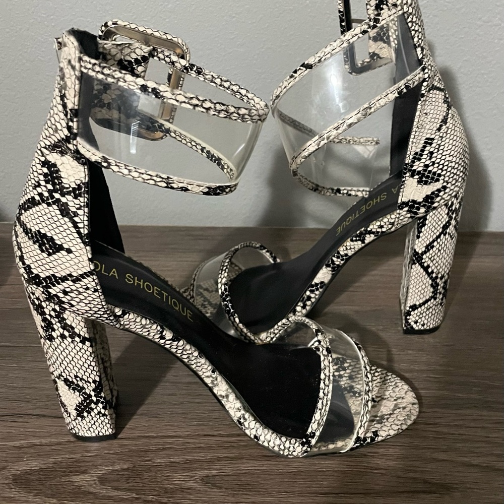 Snake Print High Heels